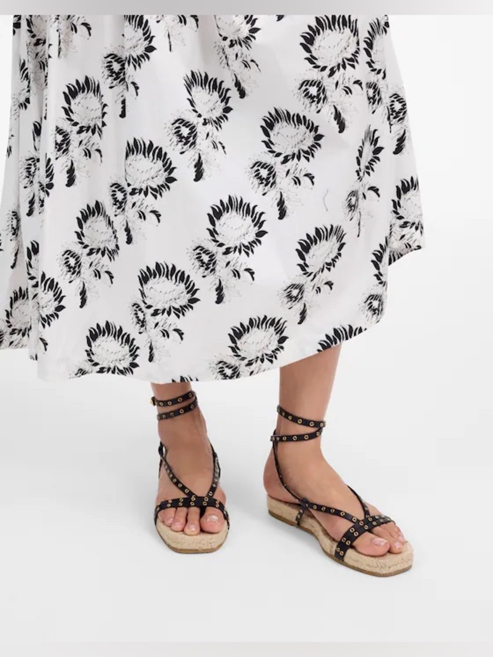 Madewell The Mira Espadrille Thong Sandal In Black Size 7.5 Nwot